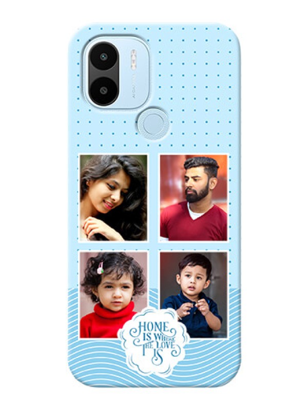 Custom Redmi A1 Plus Custom Phone Covers: Cute love quote with 4 pic upload Design