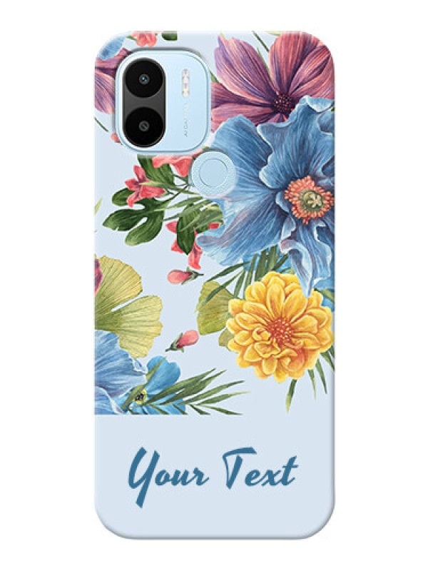 Custom Redmi A1 Plus Custom Phone Cases: Stunning Watercolored Flowers Painting Design