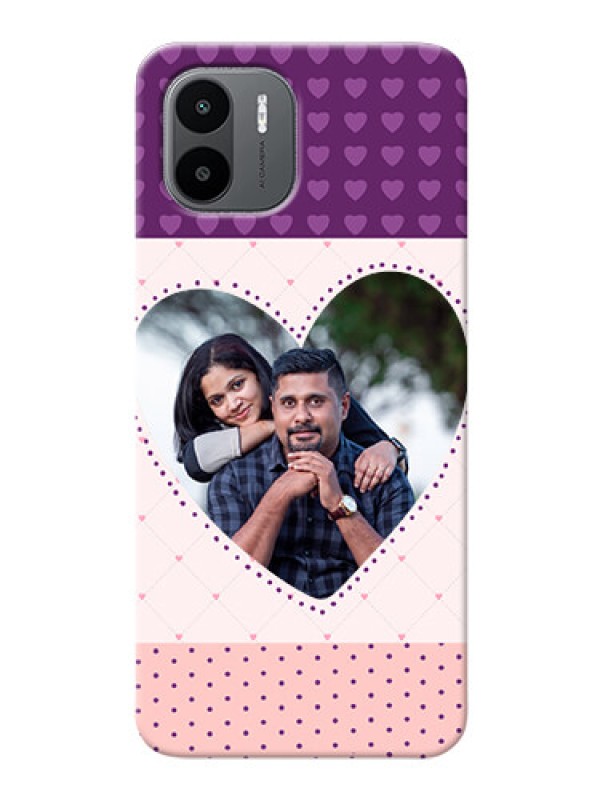Custom Redmi A1 Mobile Back Covers: Violet Love Dots Design