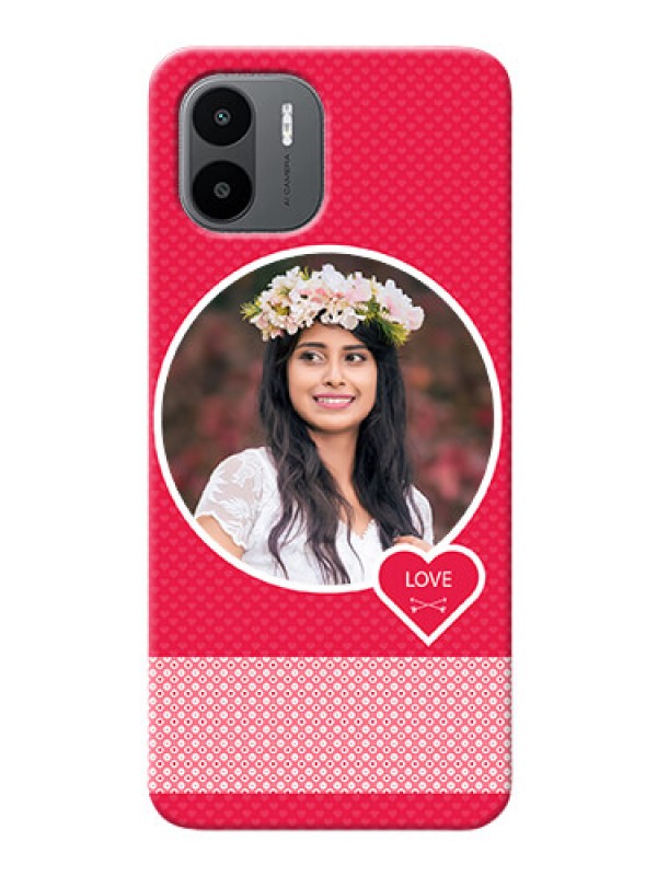 Custom Redmi A1 Mobile Covers Online: Pink Pattern Design