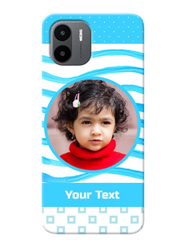 Custom Redmi A1 phone back covers: Simple Blue Case Design