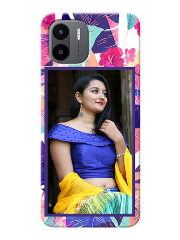Custom Redmi A1 Personalised Phone Cases: Abstract Floral Design