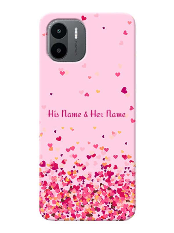 Custom Redmi A1 Phone Back Covers: Floating Hearts Design