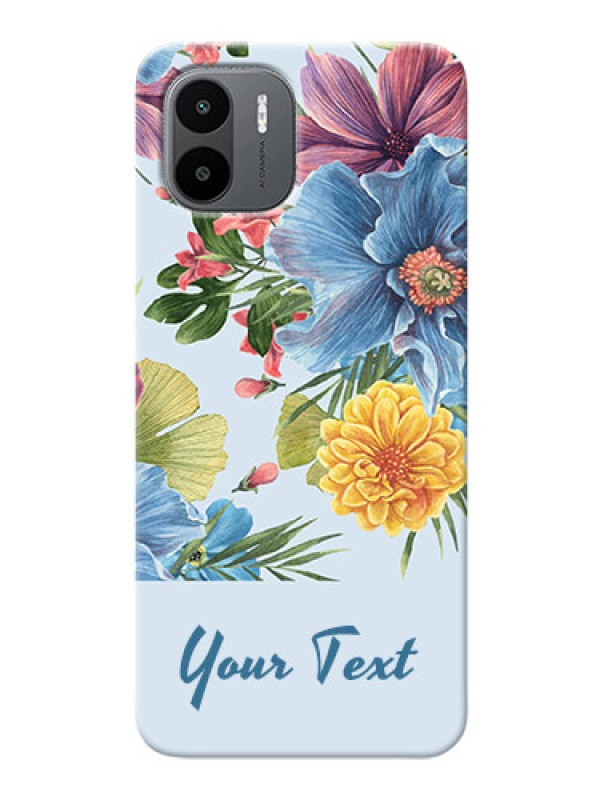 Custom Redmi A1 Custom Phone Cases: Stunning Watercolored Flowers Painting Design