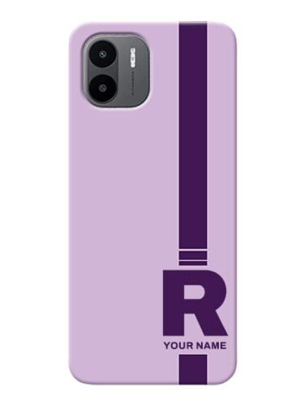 Custom Redmi A1 Custom Phone Covers: Simple dual tone stripe with name Design