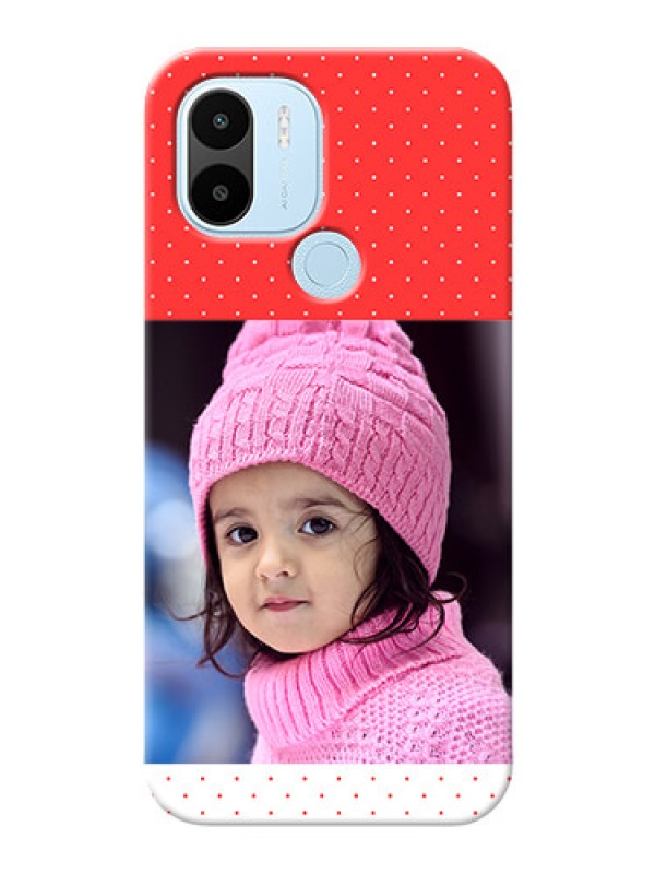 Custom Xiaomi Redmi A2 Plus personalised phone covers: Red Pattern Design