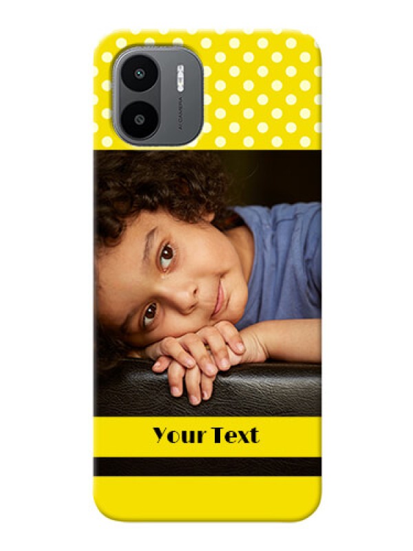 Custom Xiaomi Redmi A2 Custom Mobile Covers: Bright Yellow Case Design
