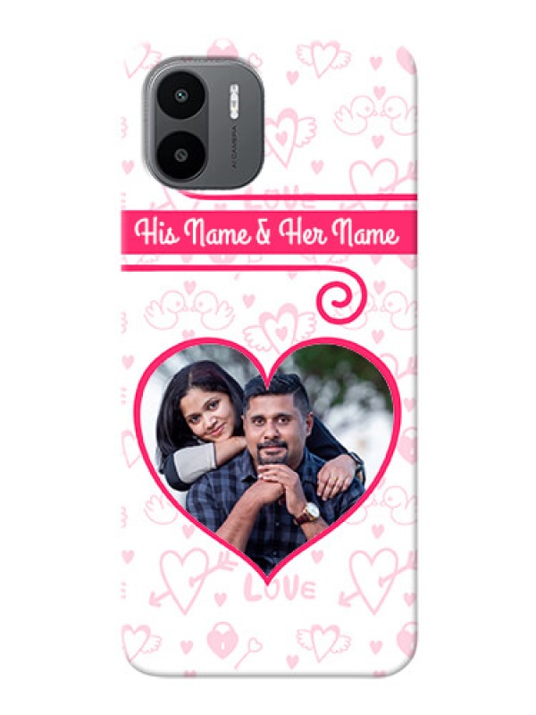 Custom Xiaomi Redmi A2 Personalized Phone Cases: Heart Shape Love Design