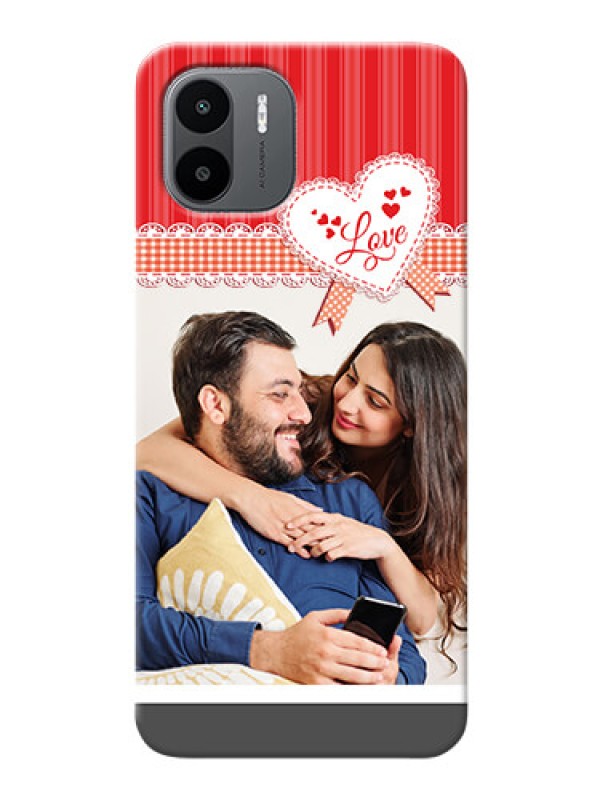 Custom Xiaomi Redmi A2 phone cases online: Red Love Pattern Design