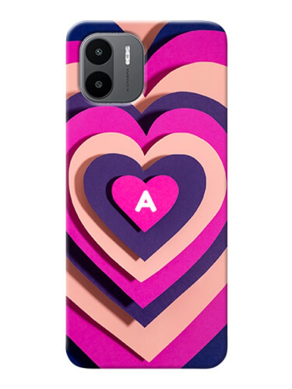 Custom Redmi A2 Custom Mobile Case with Cute Heart Pattern Design