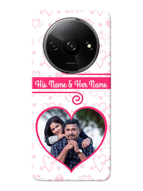 Custom Redmi A3 Personalized Phone Cases: Heart Shape Love Design