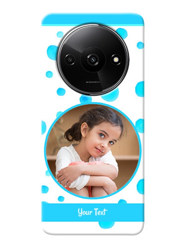 Custom Redmi A3 Custom Phone Covers: Blue Bubbles Pattern Design