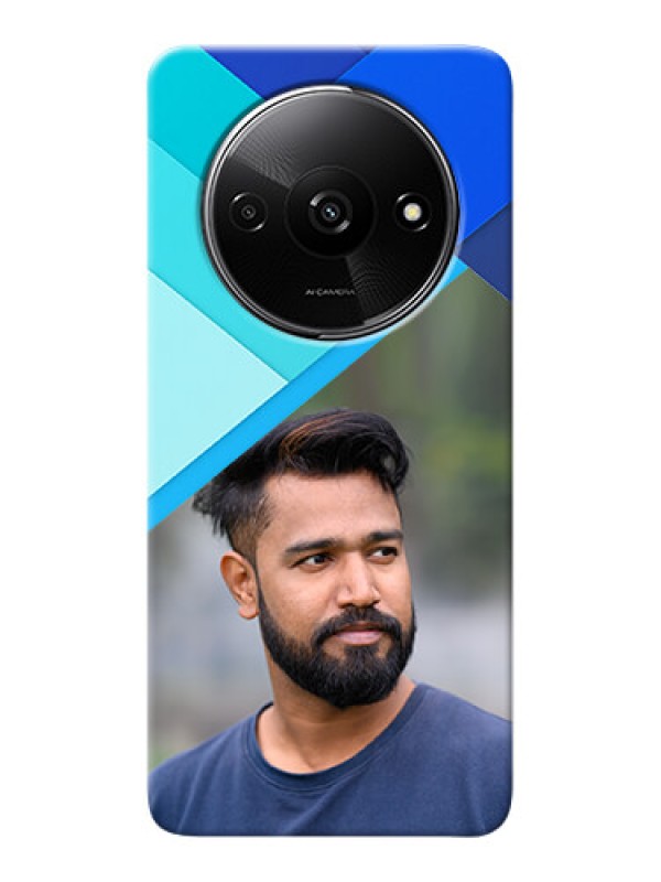 Custom Redmi A3 Phone Cases Online: Blue Abstract Cover Design