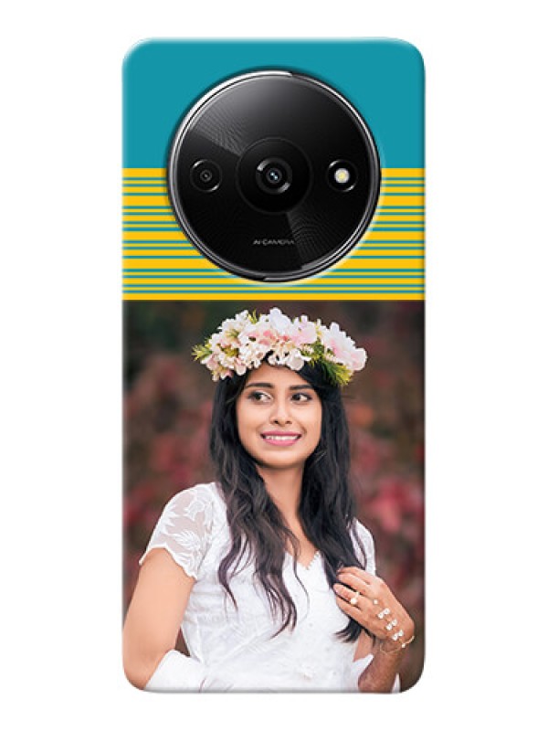 Custom Redmi A3 personalized phone covers: Yellow & Blue Design