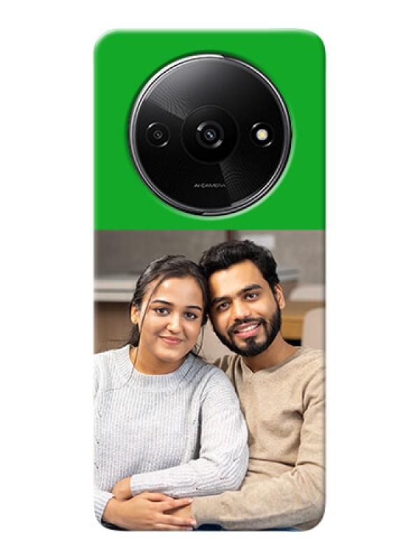 Custom Redmi A3 Personalised mobile covers: Green Pattern Design