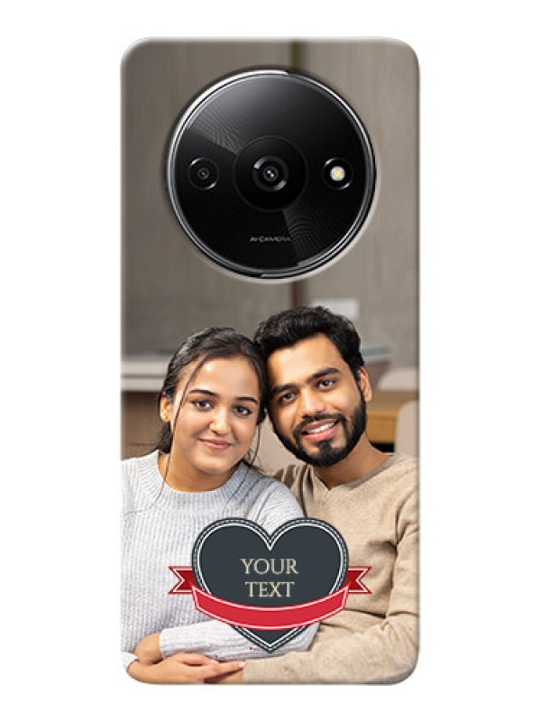 Custom Redmi A3 mobile back covers online: Just Married Couple Design