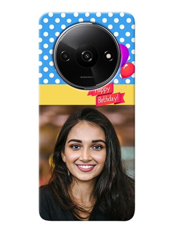 Custom Redmi A3 custom mobile back covers: Happy Birthday Design