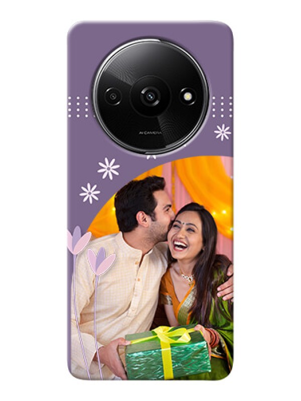 Custom Redmi A3 Phone covers for girls: lavender flowers design