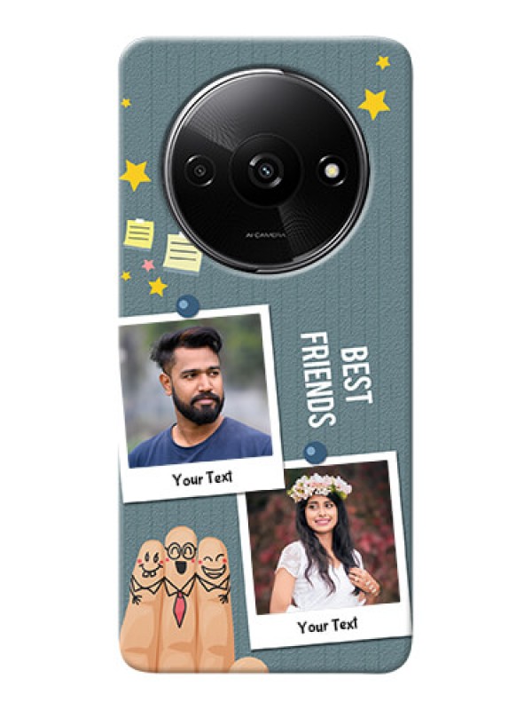 Custom Redmi A3 Mobile Cases: Sticky Frames and Friendship Design