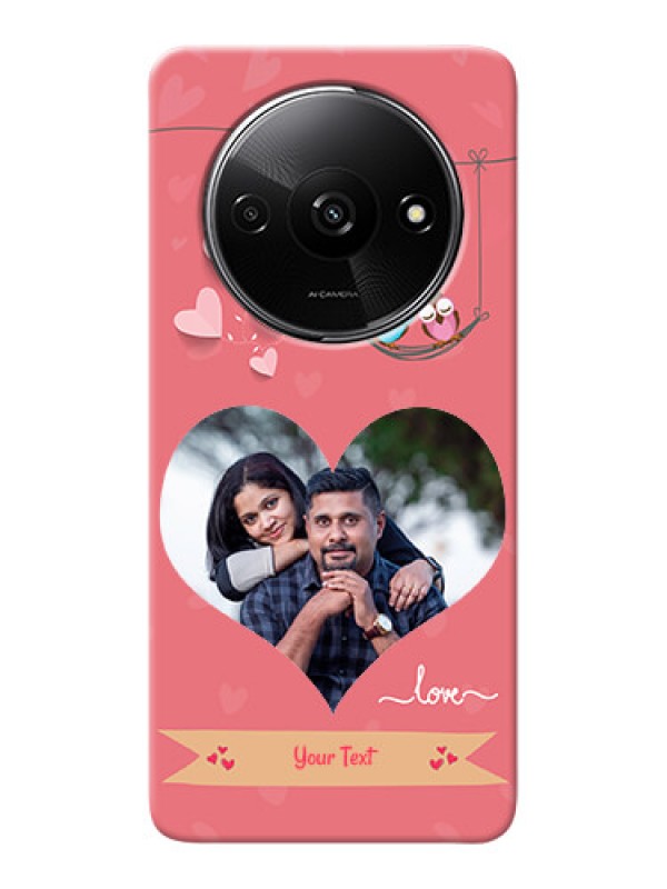 Custom Redmi A3 custom phone covers: Peach Color Love Design