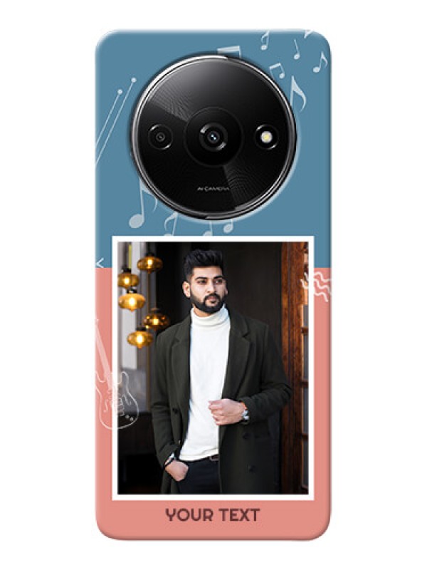 Custom Redmi A3 Phone Back Covers with Color Musical Note Design