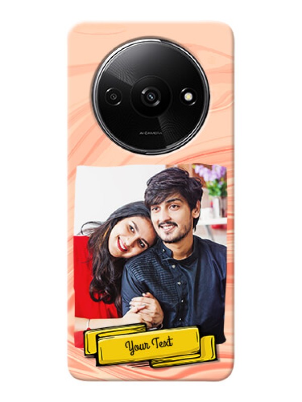 Custom Redmi A3 Customized Phone Cases: Marble Texture Design