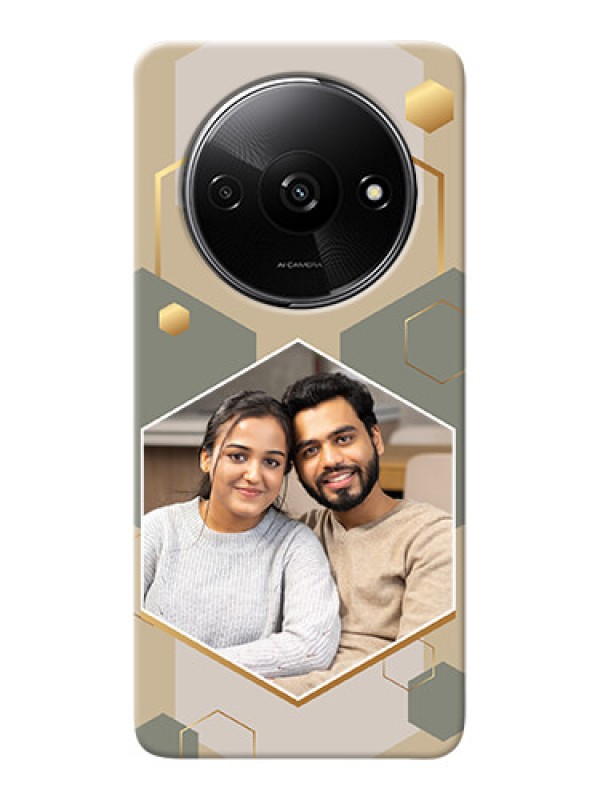Custom Redmi A3 Photo Printing on Case with Stylish Hexagon Pattern Design