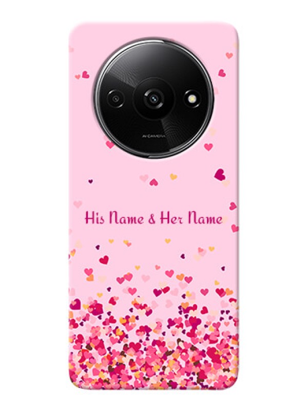 Custom Redmi A3 Photo Printing on Case with Floating Hearts Design