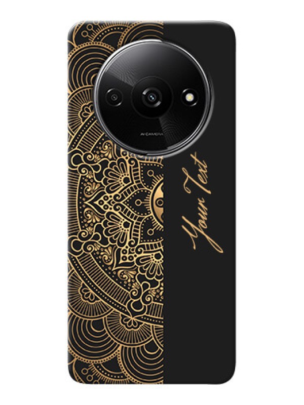 Custom Redmi A3 Photo Printing on Case with Mandala art with custom text Design