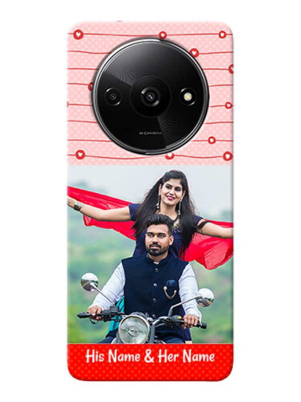 Custom Redmi A3X Custom Phone Cases: Red Pattern Case Design