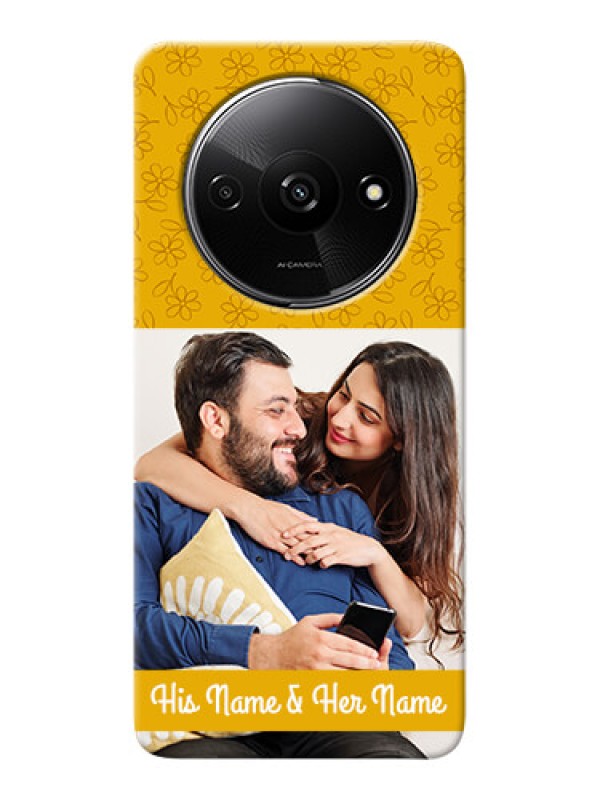 Custom Redmi A3X mobile phone covers: Yellow Floral Design