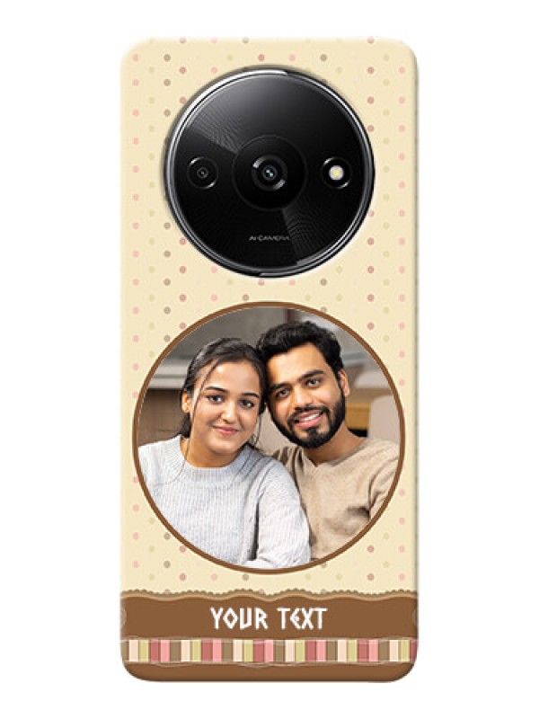 Custom Redmi A3X Mobile Cases: Brown Dotted Mobile Case Design