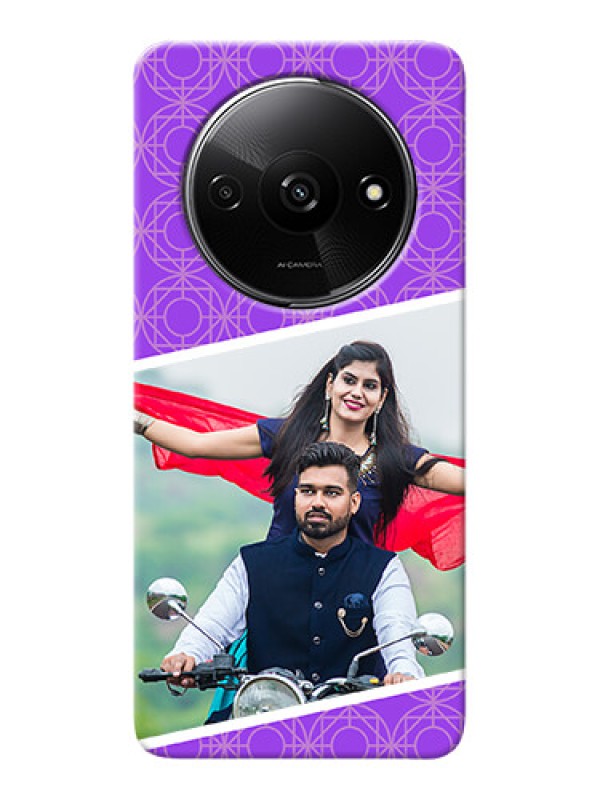 Custom Redmi A3X mobile back covers online: violet Pattern Design