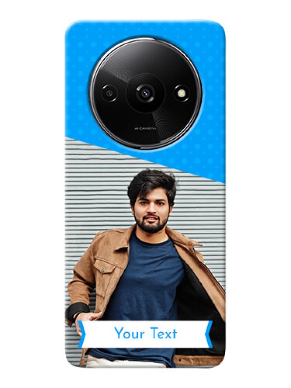 Custom Redmi A3X Personalized Mobile Covers: Simple Blue Color Dotted Design