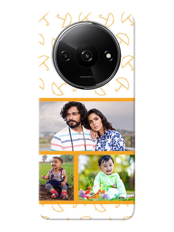 Custom Redmi A3X Personalised Phone Cases: Yellow Pattern Design