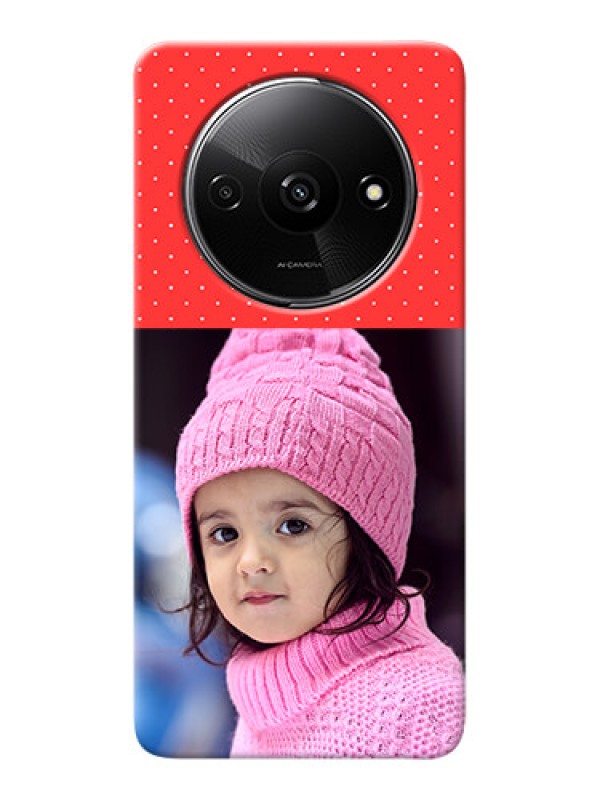 Custom Redmi A3X personalised phone covers: Red Pattern Design