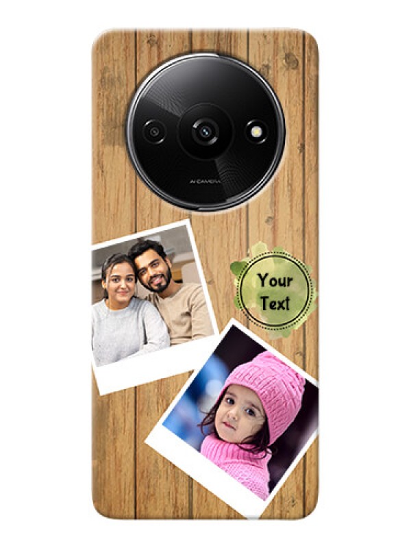 Custom Redmi A3X Custom Mobile Phone Covers: Wooden Texture Design