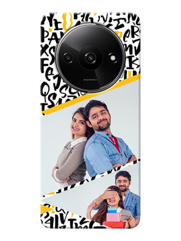 Custom Redmi A3X Phone Back Covers: Letters Pattern Design