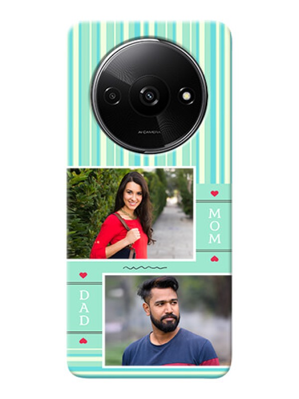 Custom Redmi A3X custom mobile phone covers: Mom And Dad Pic Design