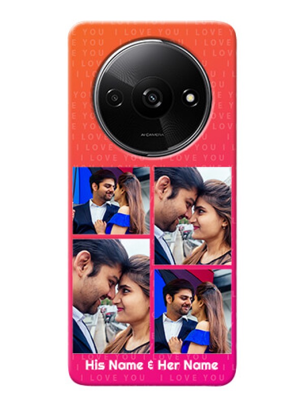 Custom Redmi A3X custom back covers: I Love You Pink Design