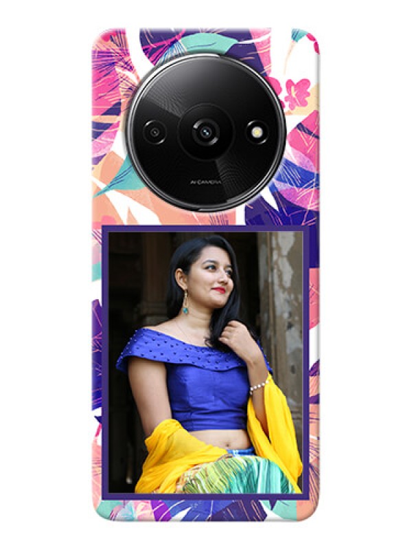 Custom Redmi A3X Personalised Phone Cases: Abstract Floral Design