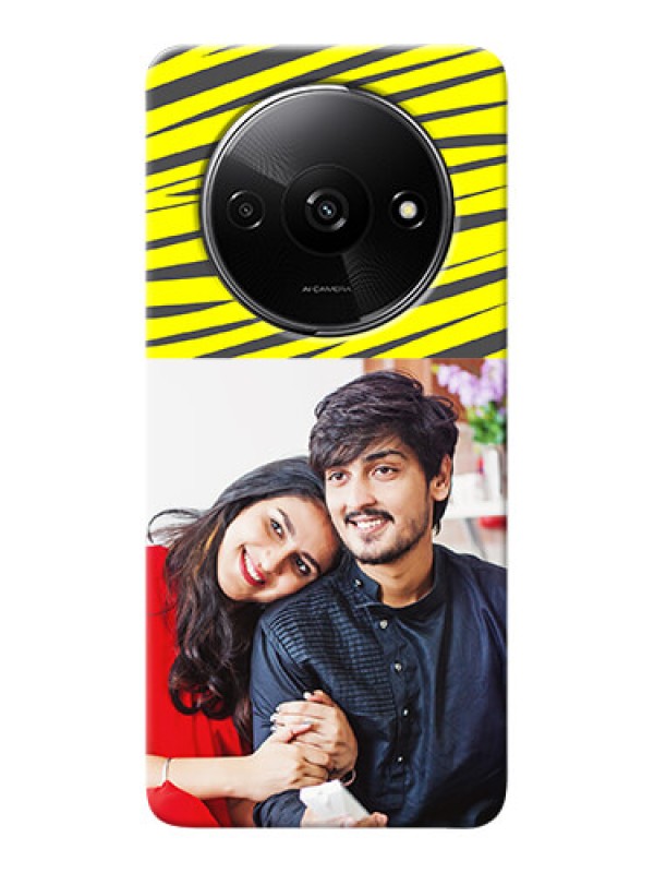 Custom Redmi A3X Personalised mobile covers: Yellow Abstract Design