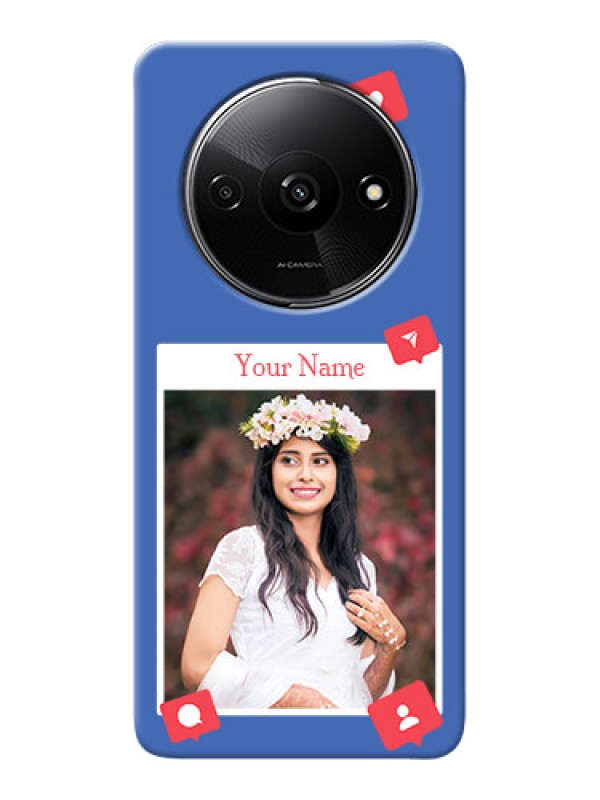 Custom Redmi A3X Custom Phone Case with Like Share And Comment Design