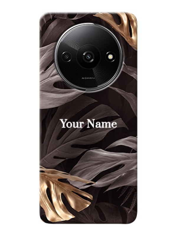 Custom Redmi A3X Personalised Phone Case with Wild Leaves digital paint Design