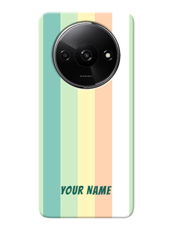 Custom Redmi A3X Photo Printing on Case with Multicolour Stripes Design