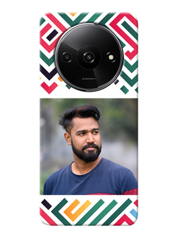 Custom Redmi A3X Personalized Phone Case with Colorful Maze Pattern Design