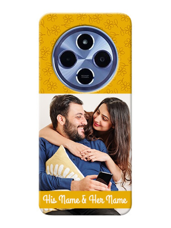 Custom Redmi A4 5G mobile phone covers: Yellow Floral Design