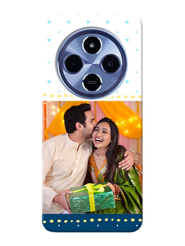 Custom Redmi A4 5G Phone Covers: White and Blue Abstract Design