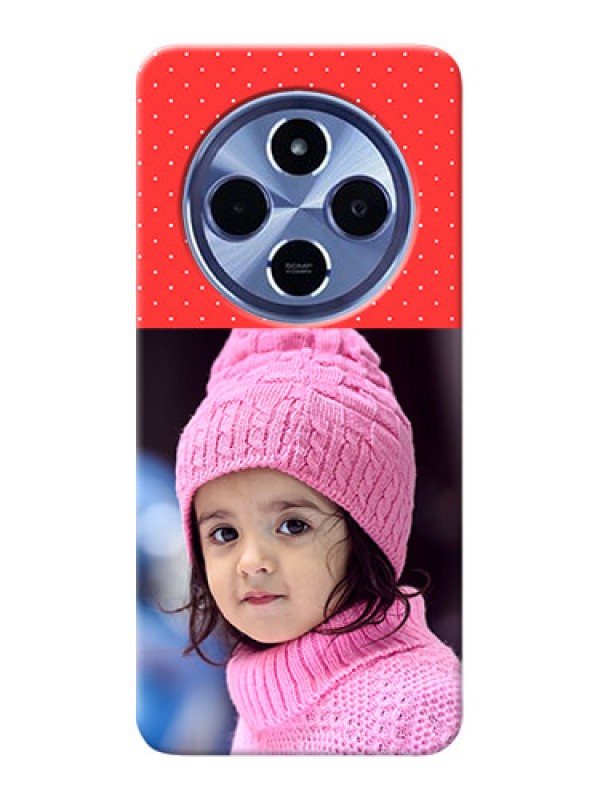 Custom Redmi A4 5G personalised phone covers: Red Pattern Design