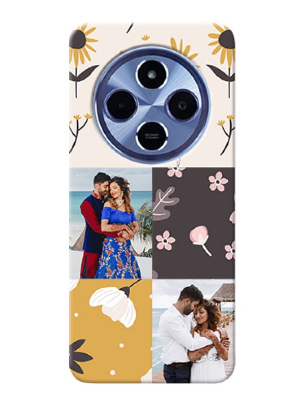 Custom Redmi A4 5G phone cases online: 3 Images with Floral Design